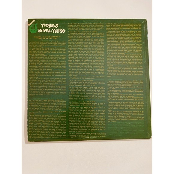 Make a Joyful Noise Choral Interpretation of the Bible 1969 LP Graded Press EX - Picture 2 of 7
